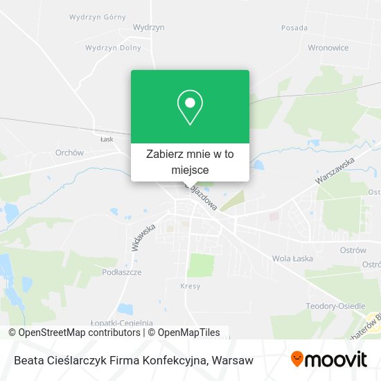 Mapa Beata Cieślarczyk Firma Konfekcyjna