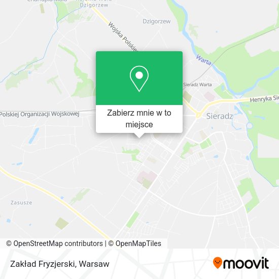 Mapa Zakład Fryzjerski