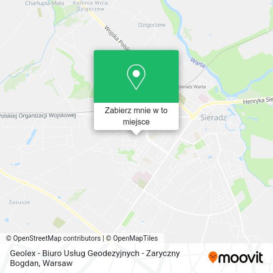 Mapa Geolex - Biuro Usług Geodezyjnych - Zaryczny Bogdan