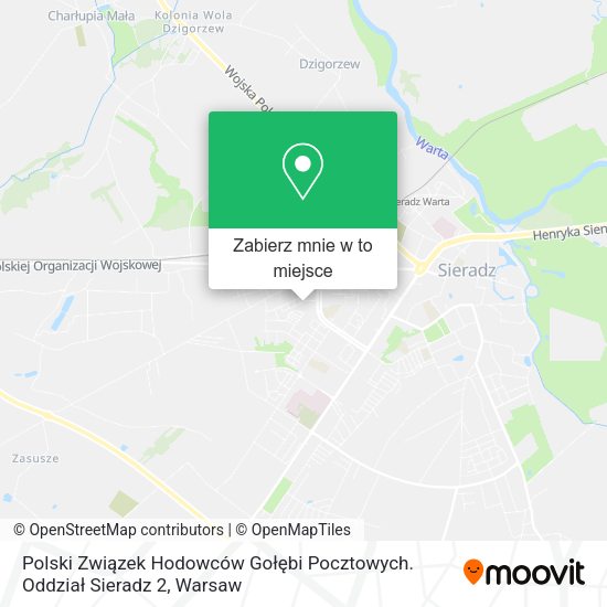 Mapa Polski Związek Hodowców Gołębi Pocztowych. Oddział Sieradz 2