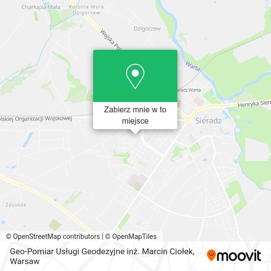 Mapa Geo-Pomiar Usługi Geodezyjne inż. Marcin Ciołek