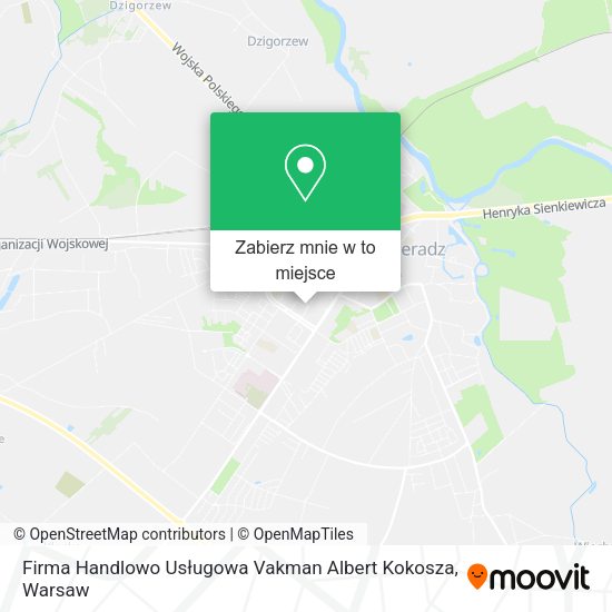 Mapa Firma Handlowo Usługowa Vakman Albert Kokosza