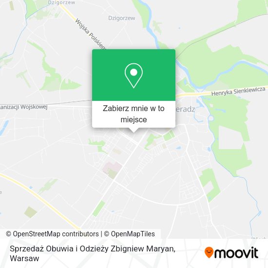 Mapa Sprzedaż Obuwia i Odzieży Zbigniew Maryan