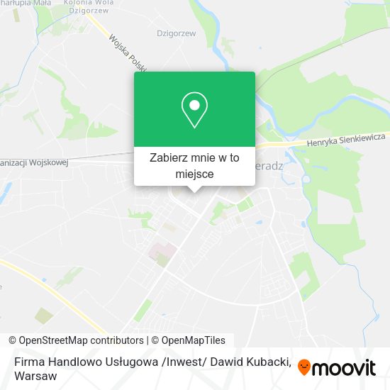 Mapa Firma Handlowo Usługowa /Inwest/ Dawid Kubacki