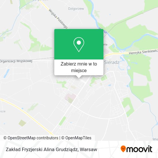 Mapa Zakład Fryzjerski Alina Grudziądz