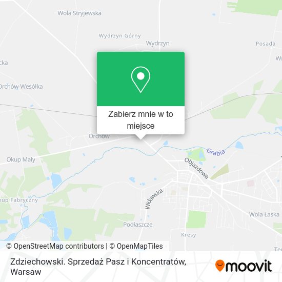 Mapa Zdziechowski. Sprzedaż Pasz i Koncentratów