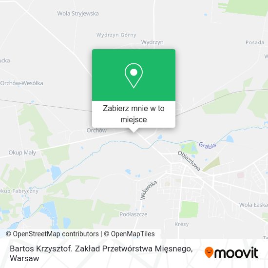 Mapa Bartos Krzysztof. Zakład Przetwórstwa Mięsnego