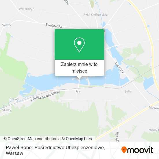 Mapa Paweł Bober Pośrednictwo Ubezpieczeniowe