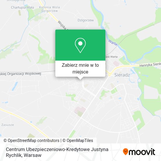 Mapa Centrum Ubezpieczeniowo-Kredytowe Justyna Rychlik