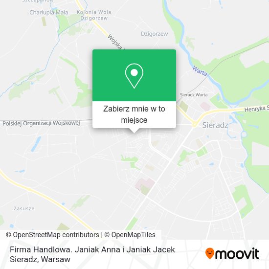 Mapa Firma Handlowa. Janiak Anna i Janiak Jacek Sieradz