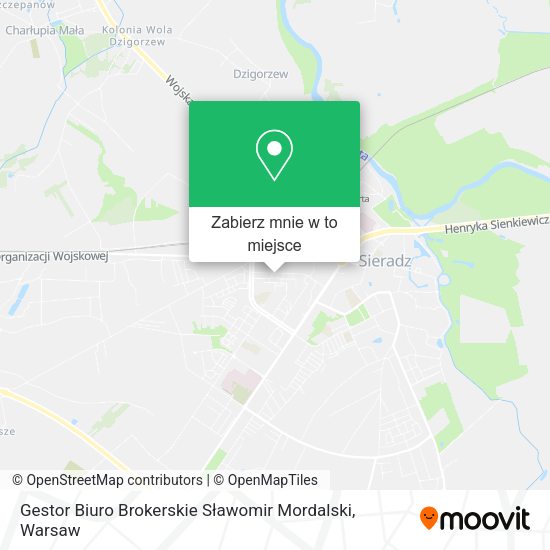 Mapa Gestor Biuro Brokerskie Sławomir Mordalski