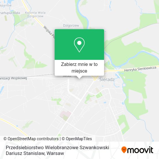 Mapa Przedsiebiorstwo Wielobranzowe Szwankowski Dariusz Stanislaw