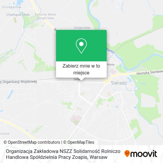 Mapa Organizacja Zakładowa NSZZ Solidarność Rolniczo Handlowa Spółdzielnia Pracy Zoapis