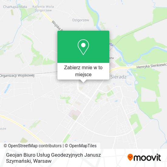 Mapa Geojan Biuro Usług Geodezyjnych Janusz Szymański