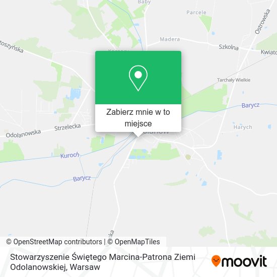 Mapa Stowarzyszenie Świętego Marcina-Patrona Ziemi Odolanowskiej