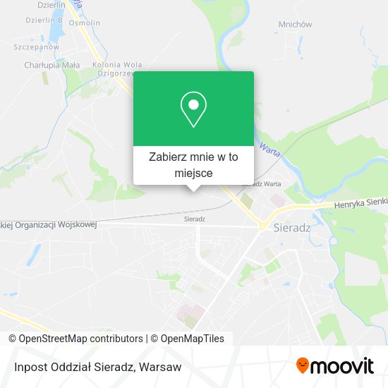 Mapa Inpost Oddział Sieradz