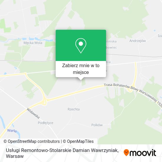 Mapa Usługi Remontowo-Stolarskie Damian Wawrzyniak