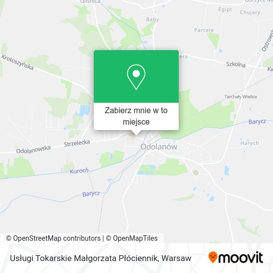 Mapa Usługi Tokarskie Małgorzata Płóciennik