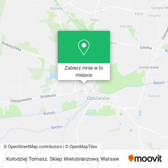 Mapa Kołodziej Tomasz. Sklep Wielobranżowy