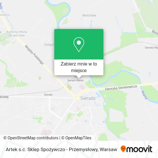 Mapa Artek s.c. Sklep Spożywczo - Przemysłowy