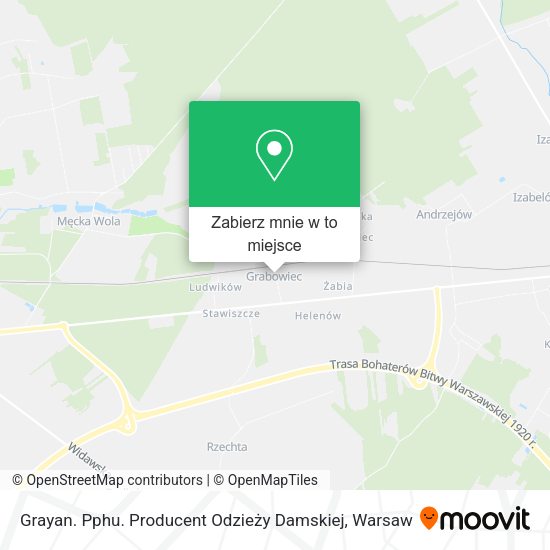 Mapa Grayan. Pphu. Producent Odzieży Damskiej