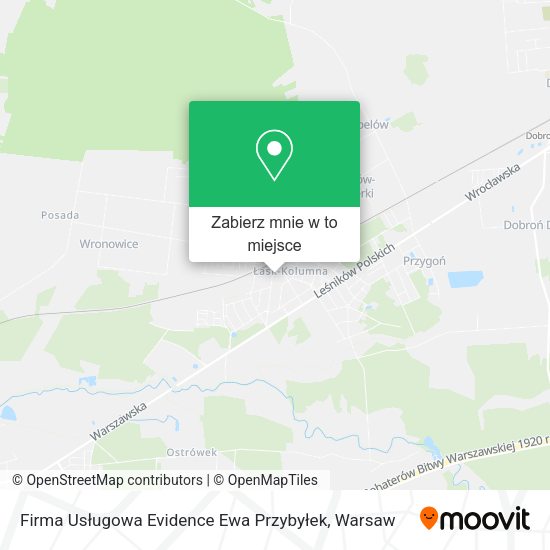 Mapa Firma Usługowa Evidence Ewa Przybyłek