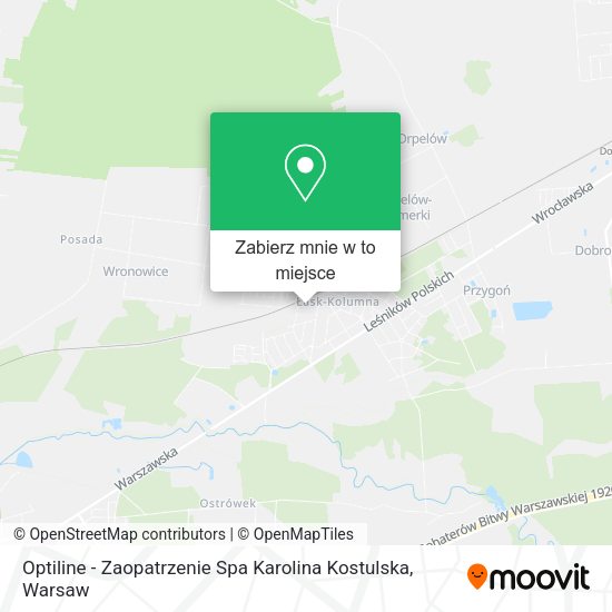 Mapa Optiline - Zaopatrzenie Spa Karolina Kostulska