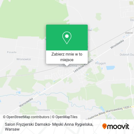 Mapa Salon Fryzjerski Damsko- Męski Anna Rygielska