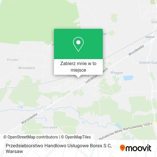 Mapa Przedsiebiorstwo Handlowo Uslugowe Borex S C