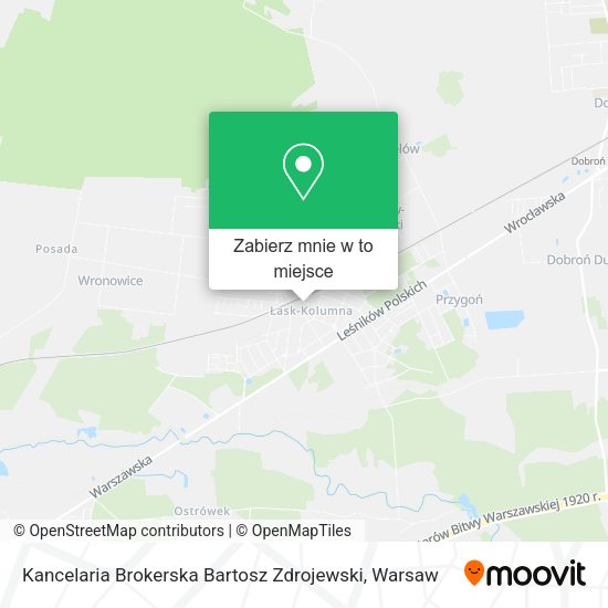 Mapa Kancelaria Brokerska Bartosz Zdrojewski