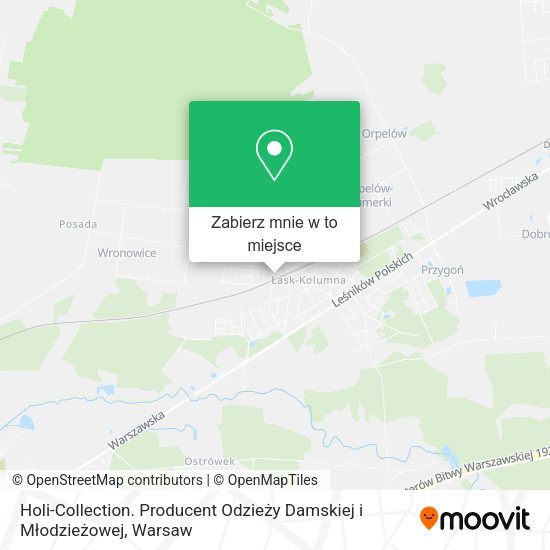 Mapa Holi-Collection. Producent Odzieży Damskiej i Młodzieżowej