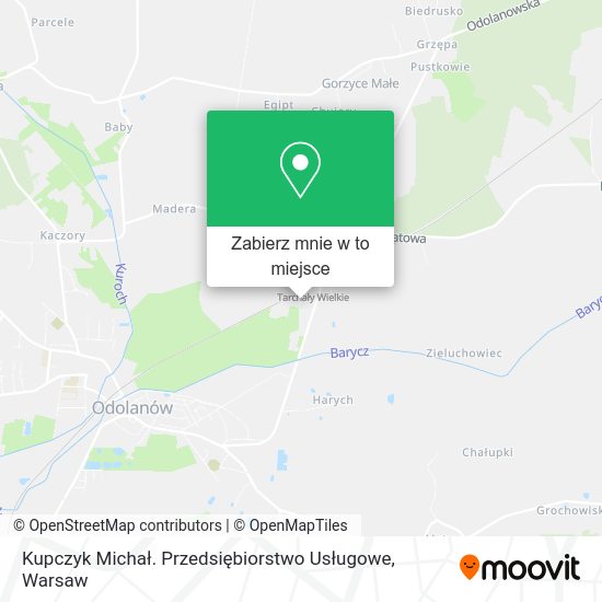 Mapa Kupczyk Michał. Przedsiębiorstwo Usługowe