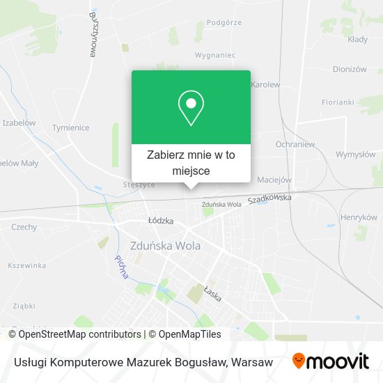 Mapa Usługi Komputerowe Mazurek Bogusław