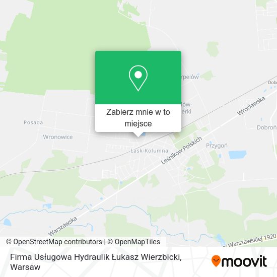 Mapa Firma Usługowa Hydraulik Łukasz Wierzbicki