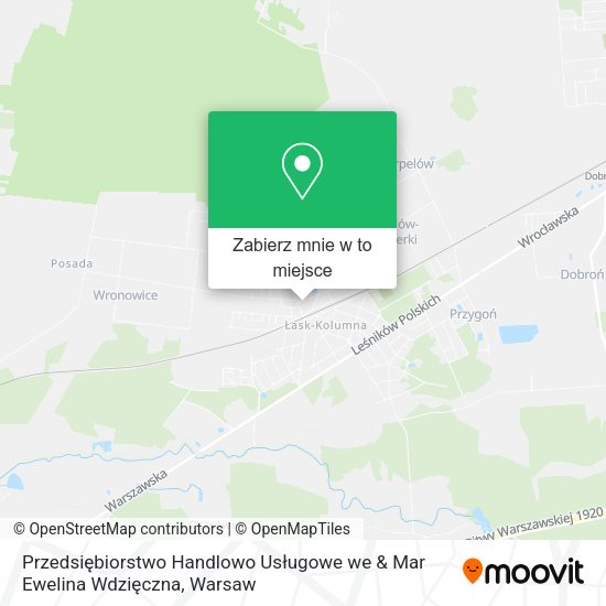 Mapa Przedsiębiorstwo Handlowo Usługowe we & Mar Ewelina Wdzięczna