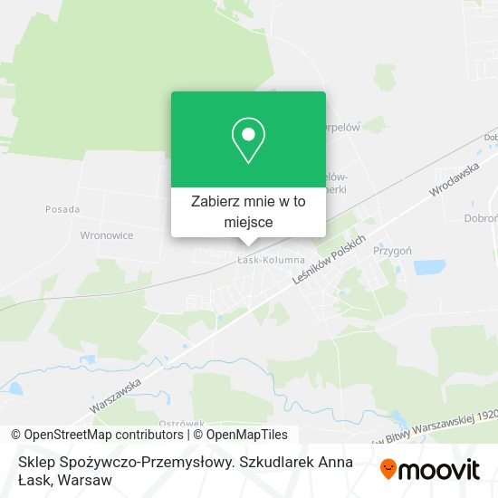 Mapa Sklep Spożywczo-Przemysłowy. Szkudlarek Anna Łask