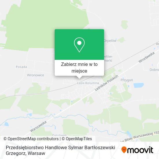 Mapa Przedsiębiorstwo Handlowe Sylmar Bartłoszewski Grzegorz