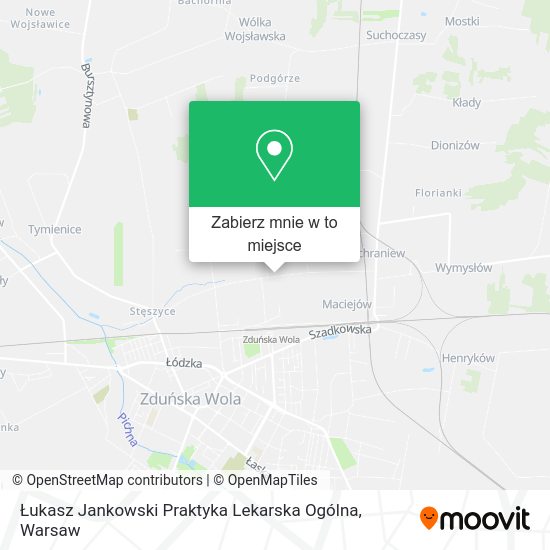 Mapa Łukasz Jankowski Praktyka Lekarska Ogólna