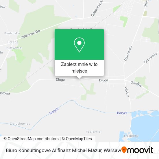 Mapa Biuro Konsultingowe Allfinanz Michał Mazur