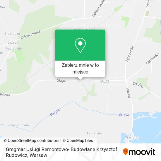 Mapa Gregmar Usługi Remontowo- Budowlane Krzysztof Rudowicz