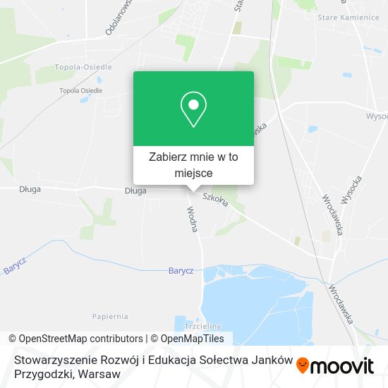 Mapa Stowarzyszenie Rozwój i Edukacja Sołectwa Janków Przygodzki