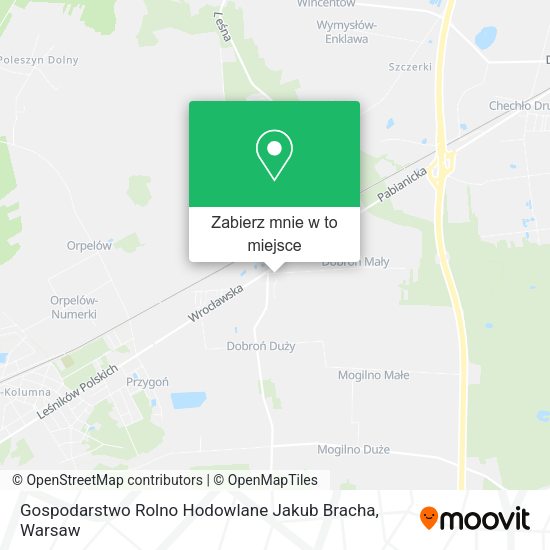 Mapa Gospodarstwo Rolno Hodowlane Jakub Bracha