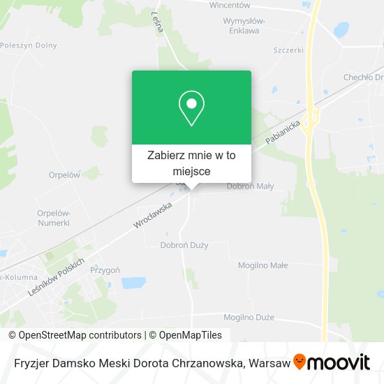 Mapa Fryzjer Damsko Meski Dorota Chrzanowska