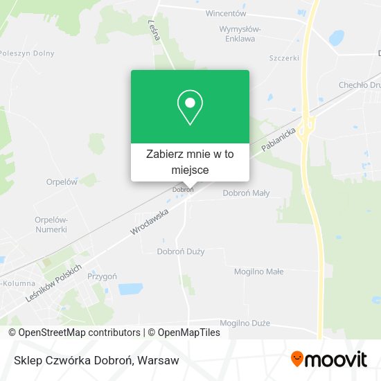 Mapa Sklep Czwórka Dobroń