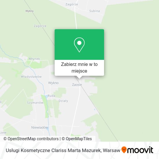 Mapa Usługi Kosmetyczne Clariss Marta Mazurek