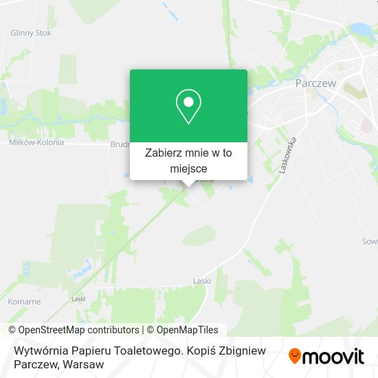 Mapa Wytwórnia Papieru Toaletowego. Kopiś Zbigniew Parczew