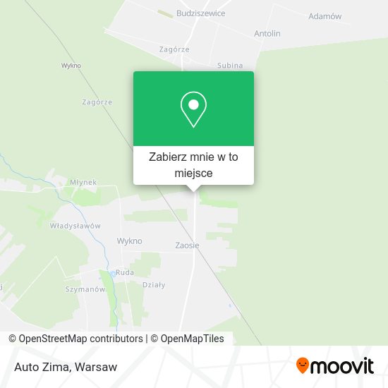 Mapa Auto Zima