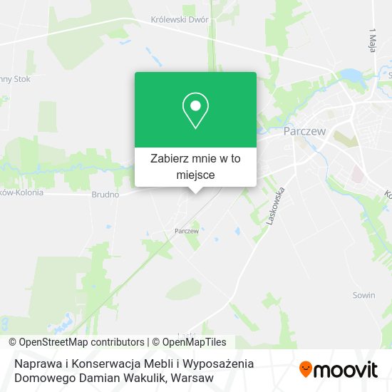 Mapa Naprawa i Konserwacja Mebli i Wyposażenia Domowego Damian Wakulik