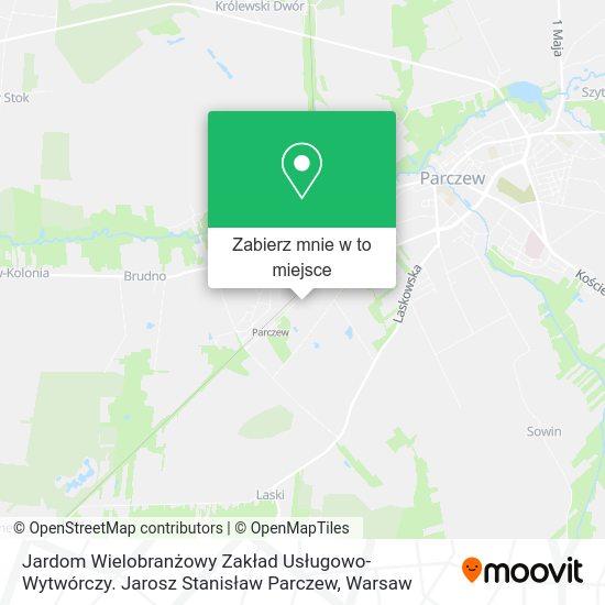 Mapa Jardom Wielobranżowy Zakład Usługowo-Wytwórczy. Jarosz Stanisław Parczew