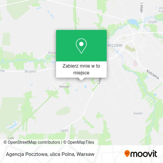 Mapa Agencja Pocztowa, ulica Polna